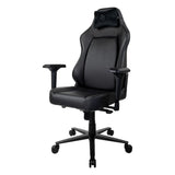 Arozzi PRIMO PU Gaming Chair, Class 4 Gas Lift Cylinder, Metal Frame, Aluminum Base, Premium Leather, Recline/Height/Armrest/Lumbar Adjustable, Velour Neck Pillow, 145kg Max Load Rating, Black, 1 Year Warranty | PRIMO-PU-BK