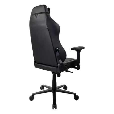 Arozzi PRIMO PU Gaming Chair, Class 4 Gas Lift Cylinder, Metal Frame, Aluminum Base, Premium Leather, Recline/Height/Armrest/Lumbar Adjustable, Velour Neck Pillow, 145kg Max Load Rating, Black, 1 Year Warranty | PRIMO-PU-BK