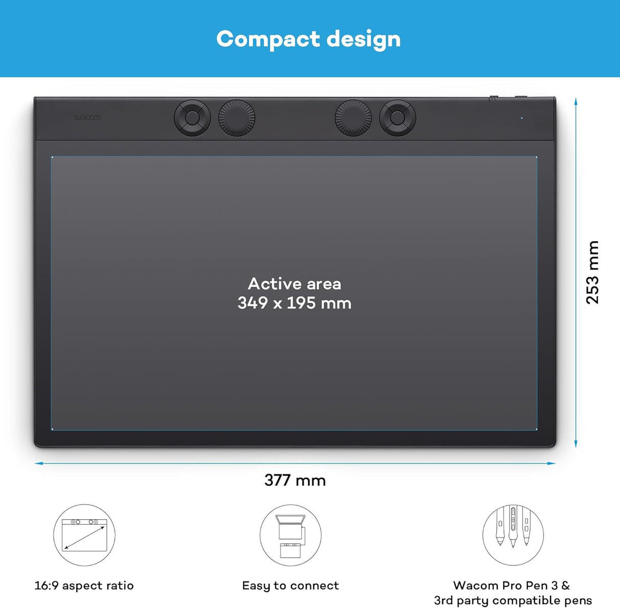 Wacom Intuos Pro Large, USB port, Bluetooth, North, 1 Year Warranty | PTK870K0B