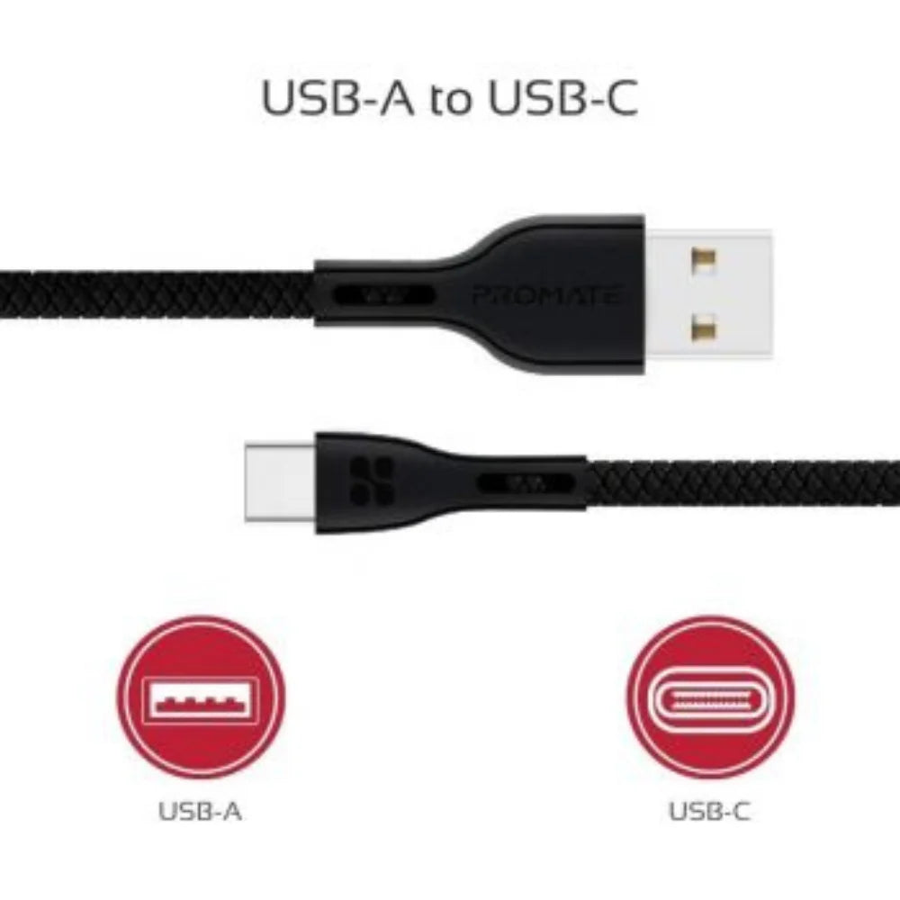 Promate-PowerBeam-C-USB-A-To-USB-C-Cable