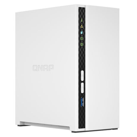 QNAP TS-233 2-Bay Tower NAS Box, ARM Cortex-A55 2.0GHz Processor, 2GB RAM, Gigabit Ethernet Port, 1 Year Warranty | TS-233