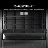 QNAP TS-432PXU-RP 4-Bay Rackmount NAS Box, Alpine AL324 Processor, 2GB DDR4 RAM, 2x 2.5GbE & 2x 10GbE SFP+ Ports, Redundant 250W Power Supply, 1 Year Warranty | TS-432PXU-RP-2G