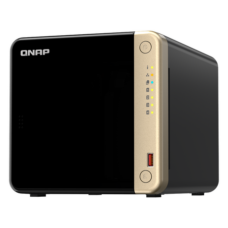 QNAP TS-464 4-Bay Tower NAS Box, Intel Celeron N5095 Processor, 8GB DDR4 RAM, 2x 2.5GbE Ports, Dual M.2 NVMe Slots, 1 Year Warranty | TS-464-8G