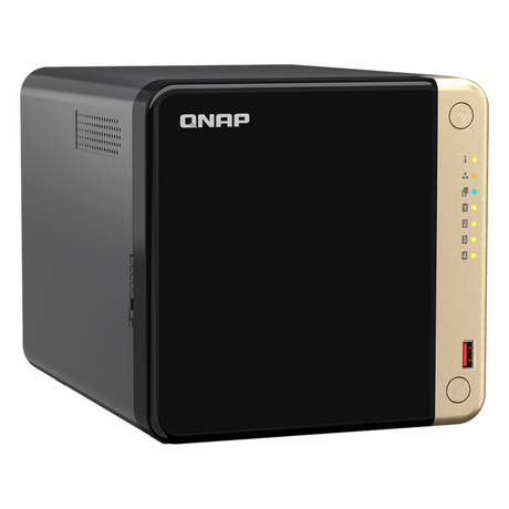 QNAP TS-464 4-Bay Tower NAS Box, Intel Celeron N5095 Processor, 8GB DDR4 RAM, 2x 2.5GbE Ports, Dual M.2 NVMe Slots, 1 Year Warranty | TS-464-8G