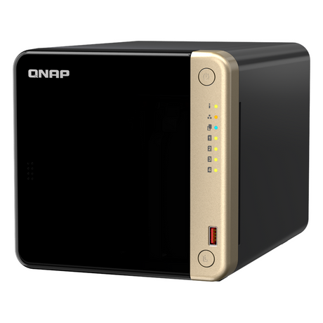 QNAP TS-464 4-Bay Tower NAS Box, Intel Celeron N5095 Processor, 8GB DDR4 RAM, 2x 2.5GbE Ports, Dual M.2 NVMe Slots, 1 Year Warranty | TS-464-8G
