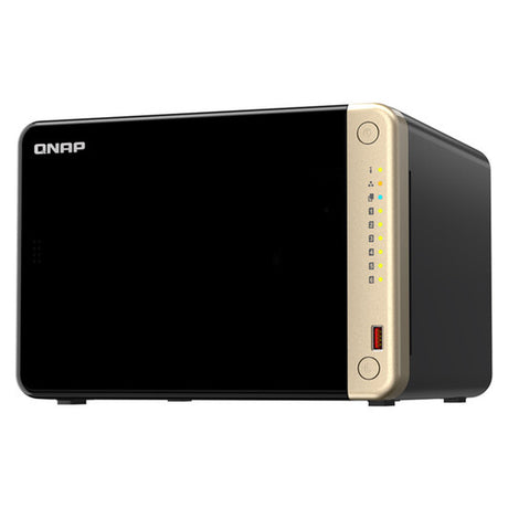 QNAP TS-664 6-Bay Tower NAS Box, Intel Celeron N5095 Processor, 8GB DDR4 RAM, 2x 2.5GbE Ports, Dual M.2 NVMe Slots, 1 Year Warranty | TS-664-8G