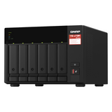 QNAP TS-673A 6-Bay Tower NAS Box, AMD Ryzen V1500B Processor, 8GB DDR4 RAM, 2x 2.5GbE Ports, Dual M.2 NVMe Slots, 1 Year Warranty | TS-673A-8G