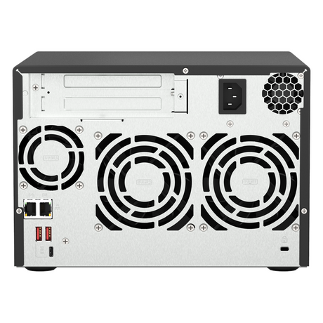 QNAP TS-673A 6-Bay Tower NAS Box, AMD Ryzen V1500B Processor, 8GB DDR4 RAM, 2x 2.5GbE Ports, Dual M.2 NVMe Slots, 1 Year Warranty | TS-673A-8G