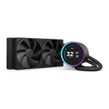 NZXT Kraken Elite 240 AIO Liquid Cooler, 2.72" IPS Display, Supports Intel, AMD Sockets, F120P Static Pressure Fans, Black, 1 Year Warranty | RL-KN24E-B1