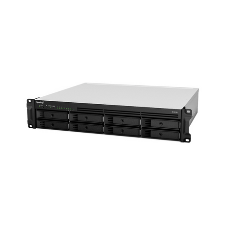 Synology RackStation RS1221+ 8 BAY NAS BOX, AMD Ryzen V1500B Processor, 4 GB RAM, 170.23 BTU/hr, Hot Swappable Drive, RJ-45, USB 3.2, eSATA, 1 Year Warranty | RS1221+