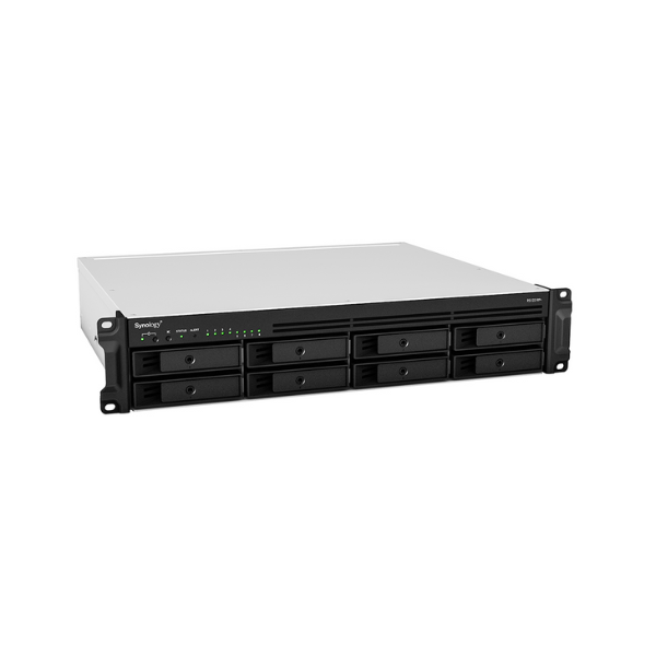 Synology RackStation RS1221+ 8 BAY NAS BOX, AMD Ryzen V1500B Processor, 4 GB RAM, 170.23 BTU/hr, Hot Swappable Drive, RJ-45, USB 3.2, eSATA, 1 Year Warranty | RS1221+