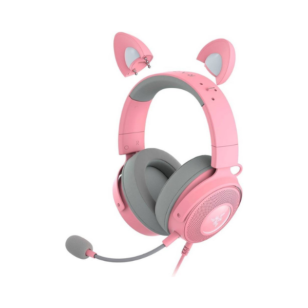 Razer Kraken Kitty Edition V2 Pro Quartz Gaming Headset, Stream Reactive Razer Chroma R GB, Cable Length:2m, Pink, 1 Year Warranty | RZ04-04510200-R3M1