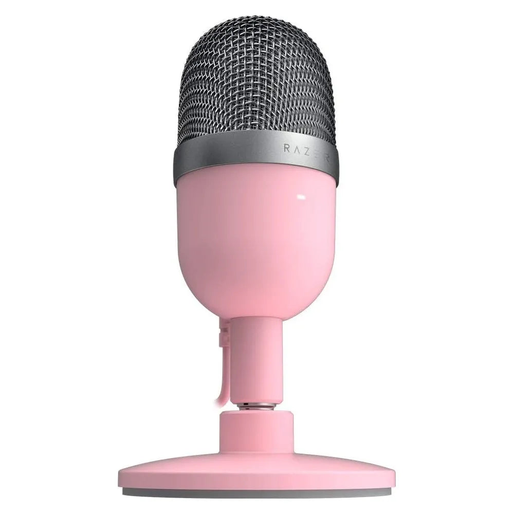 Razer Seiren Mini Condenser Microphone, Supercardioid Polar Pattern, USB-A, Up to 48 kHz Sampling Rate, Quartz (Pink), 1 Year Warranty | RZ19-03450200-R3M1