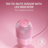Razer Seiren Mini Condenser Microphone, Supercardioid Polar Pattern, USB-A, Up to 48 kHz Sampling Rate, Quartz (Pink), 1 Year Warranty | RZ19-03450200-R3M1