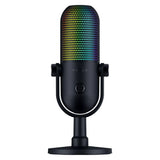 Razer Seiren V3 Chroma Condenser Microphone, Supercardioid Polar Pattern, Built-in Shock Absorber, Razer Chroma RGB, Touch-Sensitive Tap-to-Mute Button, Black, 1 Year Warranty | RZ19-05060100-R3M1