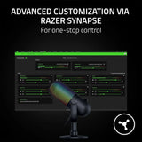 Razer Seiren V3 Chroma Condenser Microphone, Supercardioid Polar Pattern, Built-in Shock Absorber, Razer Chroma RGB, Touch-Sensitive Tap-to-Mute Button, Black, 1 Year Warranty | RZ19-05060100-R3M1