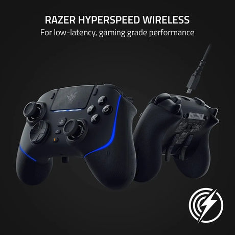 Razer Wolverine V2 Pro Wireless Gaming Controller, Mecha-Tactile Action Buttons, 8-Way Microswitch D-Pad, HyperTrigger, 6 Remapable Buttons, Up to 28 Hours Battery Life, Chroma RGB Lighting, Compatible With Playstation 5 & PC, Black, 1 Year Warranty |