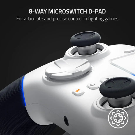 Razer Wolverine V2 Pro Wireless Gaming Controller, Mecha-Tactile Action Buttons, 8-Way Microswitch D-Pad, HyperTrigger, 6 Remapable Buttons, Up to 28 Hours Battery Life, Chroma RGB Lighting, Compatible With Playstation 5 & PC, White, 1 Year Warranty |