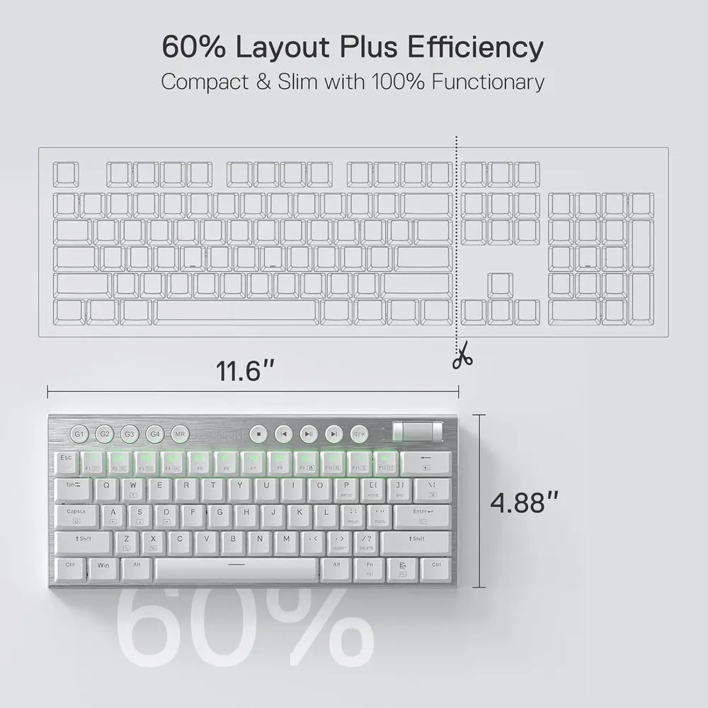 Redragon-Horus-Mini-Pro-Gaming-Keyboard-K632W-RGB-PRO-RED