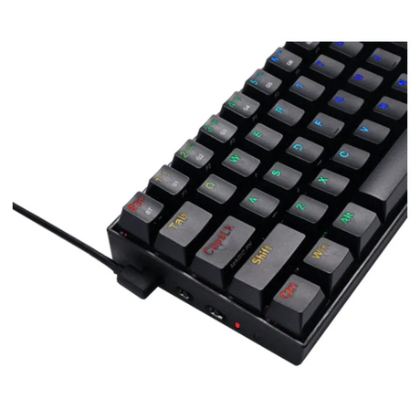 Redragon K530 Pro Draconic Wireless Mechanical Gaming Keyboard, 60% Layout, 2.4 GHz, Bluetooth 5.0 & USB-C Wired, Hot-Swappable Brown Switches, RGB Backlight, 3000mAh Battery, Black, 1 Year Warranty | K530RGB-PRO-BROWN