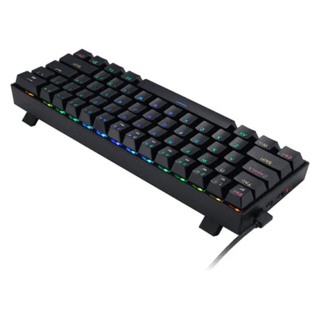 Redragon K530 Pro Draconic Wireless Mechanical Gaming Keyboard, 60% Layout, 2.4 GHz, Bluetooth 5.0 & USB-C Wired, Hot-Swappable Brown Switches, RGB Backlight, 3000mAh Battery, Black, 1 Year Warranty | K530RGB-PRO-BROWN