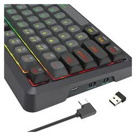 Redragon K688 Bragi Pro Wireless Mechanical Gaming Keyboard, 96% Layout, 2.4 GHz, Bluetooth & USB-C Wired, Hot-Swappable Longyin Linear Switches, RGB Backlight, Full Anti-Ghosting, Black, 1 Year Warranty | K688GB-RGB-PRO