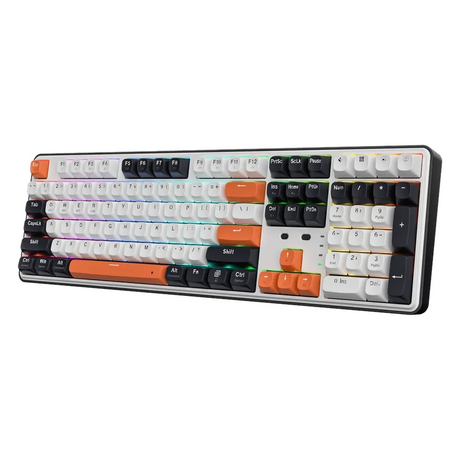 Redragon K689 Wyvern Pro Wireless Mechanical Gaming Keyboard, Full-size Layout, 2.4 GHz, Bluetooth 3.0/5.0 & USB-C Wired, Mint Mambo Linear Switches, RGB Backlight, 4000mAh Battery, Black, 1 Year Warranty | K689WBO-RGB-PRO