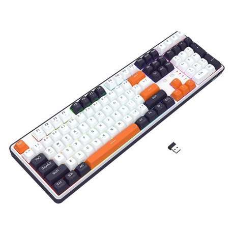 Redragon K689 Wyvern Pro Wireless Mechanical Gaming Keyboard, Full-size Layout, 2.4 GHz, Bluetooth 3.0/5.0 & USB-C Wired, Mint Mambo Linear Switches, RGB Backlight, 4000mAh Battery, Black, 1 Year Warranty | K689WBO-RGB-PRO