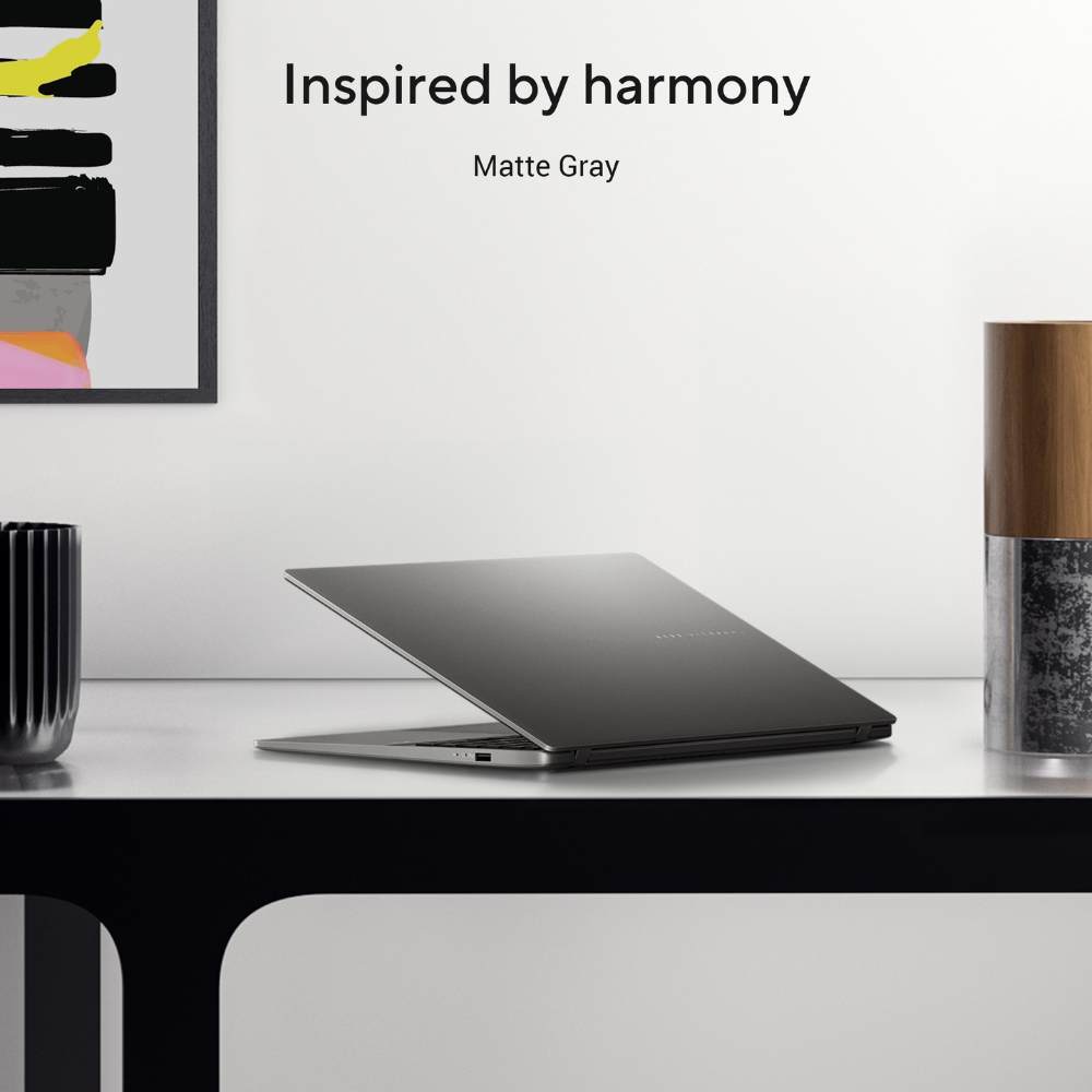 ASUS Vivobook S14 Snapdragon X X126-100 Processor, 16 GB RAM, 1TB SSD, 14" 2.5K WQXGA Display, Windows 11 Home, English & Arabic Keyboard, Matte Gray, 1 Year Warranty | S3407QA-KP014W