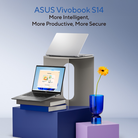 ASUS Vivobook S14 Intel Core i5-13420H Processor, 16 GB RAM, 512 GB SSD, 14" WUXGA Display, Windows 11 Home, English & Arabic Keyboard, Cool Silver, 1 Year Warranty | S3407VA-LY031W