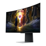 Samsung G8 Odyssey OLED Ultra Wide Curved Gaming Monitor, 34" UWQHD (3440 x 1440) Resolution, 175Hz, Anti-glare, 0.03 ms (GTG) Response Time, WiFi & Bluetooth, USB, HDMI, DisplayPort, Tilt/Pivot/Swivel/Height Adjustable Stand, FreeSync & G-Sync