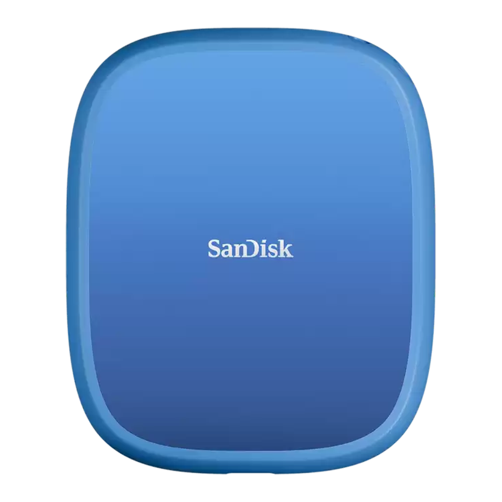 SanDisk Creator Phone Portable SSD, 2 TB, USB 3.2 Gen 2, 1000MB/s Read / 950MB/s Write Speed, Drop Protection, IP65 Water & Dust Resistance, Blue, 1 Year Warranty | SDSSDE62C-2T00-G25