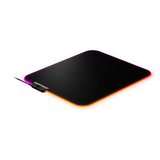 SteelSeries QCK PRISM Gaming Mouse Pad, Medium Size, Cloth Surface, Silicon Rubber Base, Micro-Woven Cloth for Maximum Control, 2-zone RGB Dynamic Illumination, Black, 1 Year Warranty | 63825