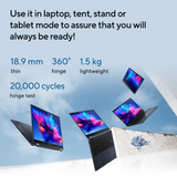 ASUS Vivobook S14 Flip Intel Core i5-13420H Processor, 16 GB RAM, 512 GB SSD, 14" WUXGA Touch Display, Windows 11 Home, English & Arabic Keyboard, 1 Year Warranty | TP3402VA-LZ669W