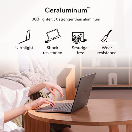 ASUS Zenbook S 14 Laptop, Intel Core Ultra 9 386H Processor, 32GB RAM, 1TB SSD, 14" 3K OLED 120Hz Display, Windows 11 Home, Backlit English & Arabic Keyboard, 1 Year Warranty | UX5406AA-SW114W