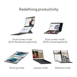 ASUS Zenbook Duo Intel Core Ultra 9 Processor, 32 GB RAM, 2TB PCIE G4 SSD, Intel Arc Graphics, WINDOW 11 HOME, 14", GRAY | UX8406CA-PZ005W