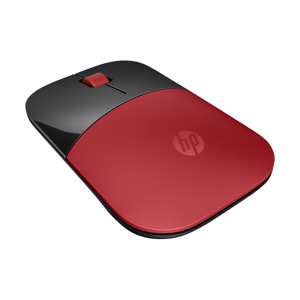 HP Z3700 Wireless Mouse, Multi surface tracking Sensor, 3 (left click, right click, scroll click) Buttons, Slim & Sleek Design, Up to 16 months Battery Life, Red, 1 Year Warranty | V0L81AA