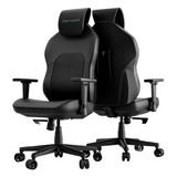 VertaGear SL1800 Gaming Chair, Class 4 Gas Lift Cylinder, Steel Frame, Metal 5 Star Base, PUC Leather & Luxurious Velvet, Tilt/Height/Armrest Adjustable, ContourMax Lumbar With Memory Foam, UPHR Foam Headrest, 150kg Max Load Rating, Black, 1 Year