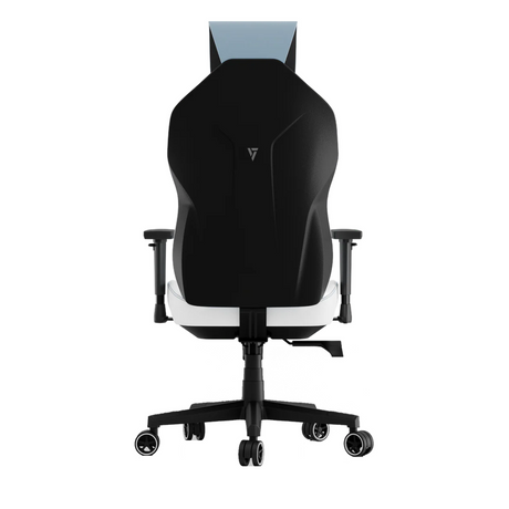 VertaGear SL1800 Gaming Chair, Class 4 Gas Lift Cylinder, Steel Frame, Metal 5 Star Base, PUC Leather & Luxurious Velvet, Tilt/Height/Armrest Adjustable, ContourMax Lumbar With Memory Foam, UPHR Foam Headrest, 150kg Max Load Rating, Black/Blue/White, 1