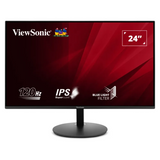 ViewSonic VA24E1-H Monitor, 24" FHD (1920 x 1080) Resolution, 120Hz, Anti-glare, 5ms (GtG) Response Time, HDMI, VGA, Tilt Adjustable Stand, Black, 3 Year Warranty | VA24E1-H