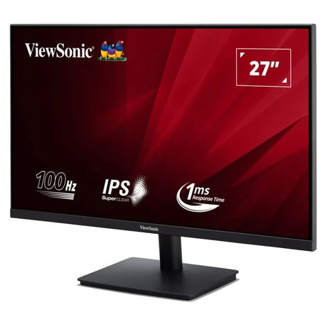ViewSonic VA270-H-2 Monitor, 27" FHD (1920 x 1080) Resolution, 100Hz, Anti-glare, 1ms (MPRT) Response Time, HDMI, VGA, Tilt Adjustable Stand, Black, 3 Year Warranty | VA270-H-2