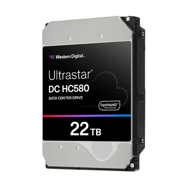 WD Ultrastar DC HC580 Data Center SATA HDD, 22TB, 7200 RPM, 291 MB/s Data Transfer Speed, 512MB Cache, 1 Year Warranty | WUH722422ALE6L4
