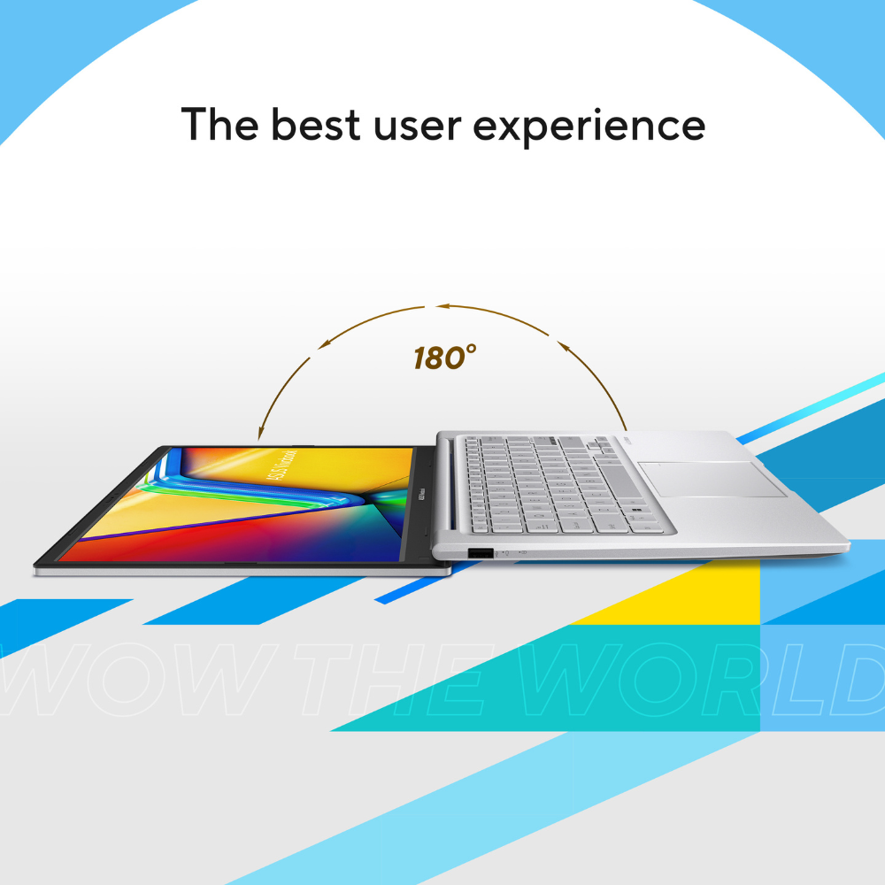 ASUS Vivobook 14 Intel Core i7 1355U Processor, 16 GB RAM, 1TB SSD, 14" FHD Display, Windows 11 Home, English & Arabic Keyboard, Quiet Blue, 1 Year Warranty | X1404VA-EB711W