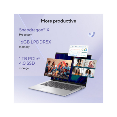 ASUS Vivobook 14 Snapdragon X X1 26 100 Processor, 16 GB RAM, 1TB SSD, 14" WUXGA Display, Windows 11 Home, English & Arabic Keyboard, Platinum Gold, 1 Year Warranty | X1407QA-LY046W