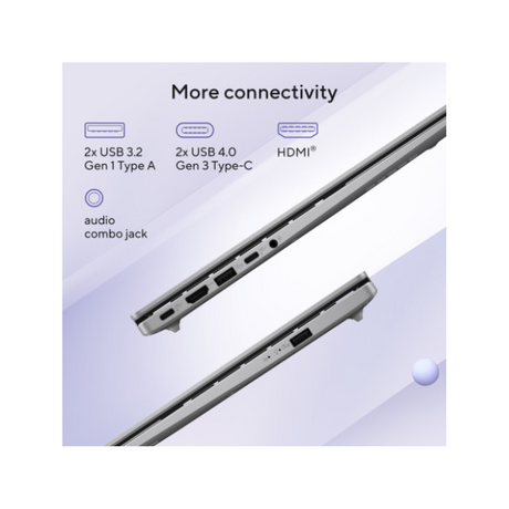 ASUS Vivobook 14 Snapdragon X X1 26 100 Processor, 16 GB RAM, 1TB SSD, 14" WUXGA Display, Windows 11 Home, English & Arabic Keyboard, Platinum Gold, 1 Year Warranty | X1407QA-LY046W