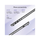 ASUS Vivobook 14 Snapdragon X X1 26 100 Processor, 16 GB RAM, 1TB SSD, 14" WUXGA Display, Windows 11 Home, English & Arabic Keyboard, Platinum Gold, 1 Year Warranty | X1407QA-LY046W