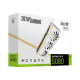 Zotac Gaming GeForce RTX 5080 SOLID OC Edition Graphics Card, GDDR7 16 GB 256-bit Memory, HDMI 2.1b & DP 2.1b Outputs, PCI Express 5.0, 2640 MHz Boost Clock, 30  GBps Memory Clock, White, 1 Year Warranty | ZT-B50800Q-10P