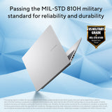 Asus Vivobook 16 Laptop, Intel Core Ultra 5 225H Processor, 16GB RAM, 512GB SSD, 16" WUXGA Display, Windows 11 Home, Cool Silver, Backlit English & Arabic Keyboard, 1 Year Warranty | X1607CA-MB174W