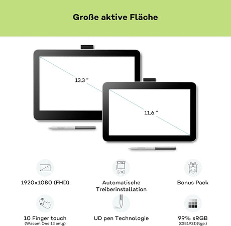 Wacom One 12 11.6" Pen Display, 1 Year Warranty | DTC121W0B